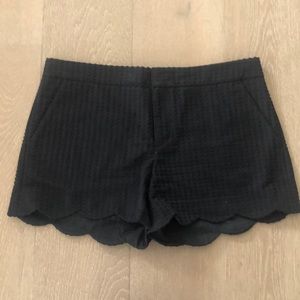 Club Monaco Black Scalloped Shorts